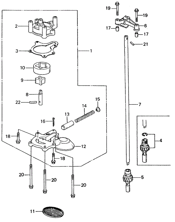 ENGINE/OIL PUMP for 1982 Honda CIVIC SEDAN #1