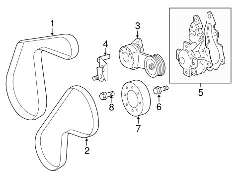 COOLING SYSTEM/BELTS & PULLEYS for 2012 Scion iQ #1