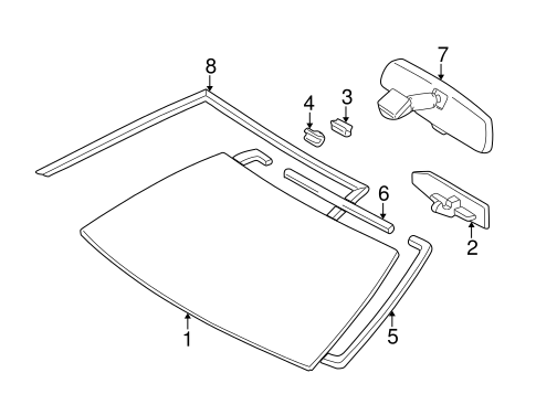 BODY/GLASS - WINDSHIELD for 2000 Toyota Celica #1