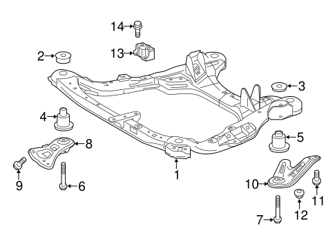 FRONT SUSPENSION/SUSPENSION MOUNTING for 2016 Toyota Highlander #1