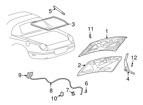 Body/Lid & Components for 2002 Ford Thunderbird #1