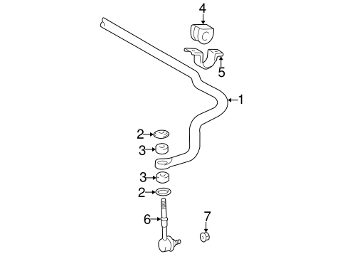 FRONT SUSPENSION/STABILIZER BAR & COMPONENTS for 2000 Toyota Tacoma #3