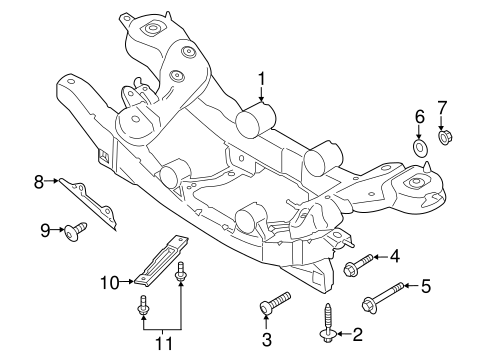 Rear Suspension/Suspension Mounting for 2013 Ford Escape #1
