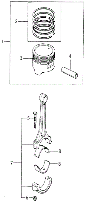 ENGINE/PISTON - CONNECTING ROD for 1981 Honda ACCORD HATCHBACK #1