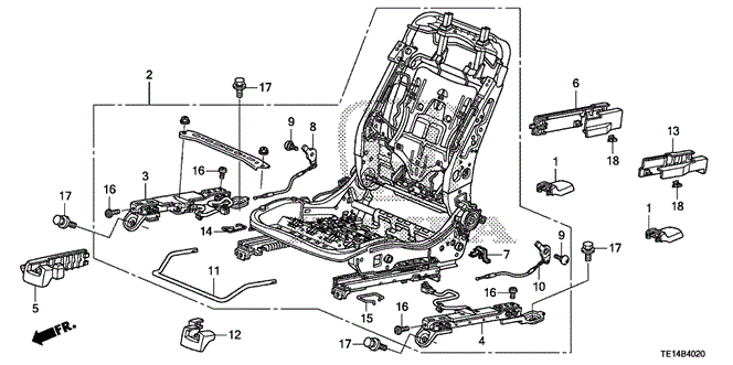 INTERIOR / BUMPER/FRONT SEAT COMPONENTS (R.) for 2012 Honda ACCORD COUPE #1