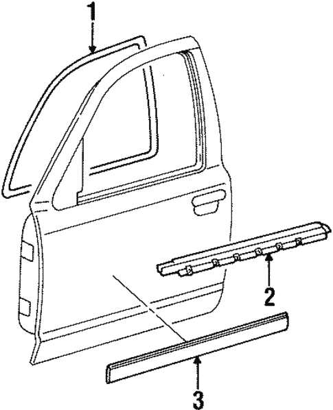 Exterior Trim - Front Door for 2002 Ford Crown Victoria #0