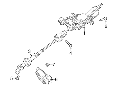 Police Interceptor Utility STEERING COLUMN ASSEMBLY 2