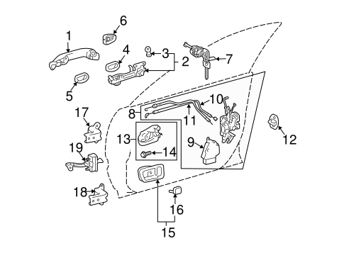 BODY/LOCK & HARDWARE for 2006 Toyota Highlander #1