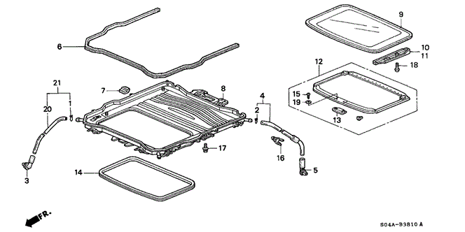INTERIOR / BUMPER/SLIDING ROOF for 1999 Honda CIVIC SEDAN #1