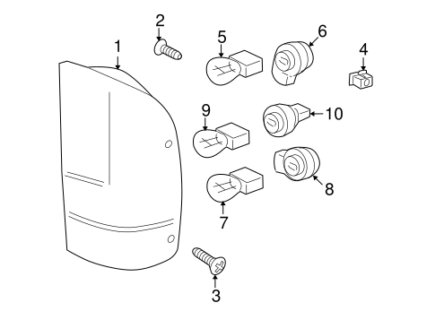 Electrical/Combination Lamps for 2001 Ford Ranger #1