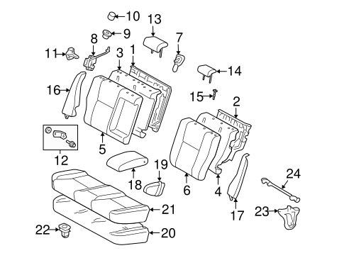 BODY/REAR SEAT COMPONENTS for 2008 Toyota Prius #1