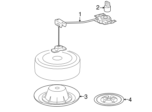 Spare Tire Carrier for 2012 Toyota Highlander #0