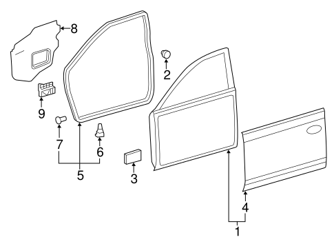 BODY/DOOR & COMPONENTS for 2009 Toyota Camry #2