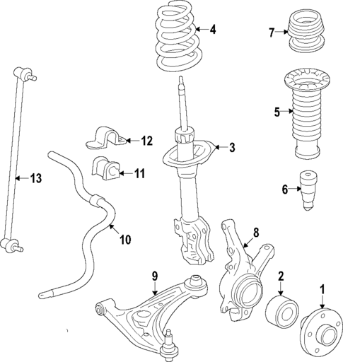 Suspension Components for 2015 Toyota Prius C #1