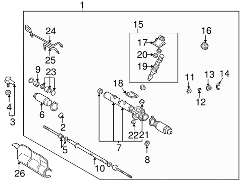 STEERING/STEERING GEAR & LINKAGE for 2003 Toyota Camry #2