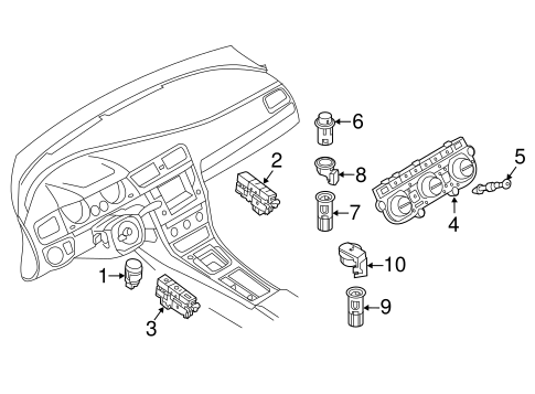 Body/Center Console for 2016 Volkswagen GTI #1