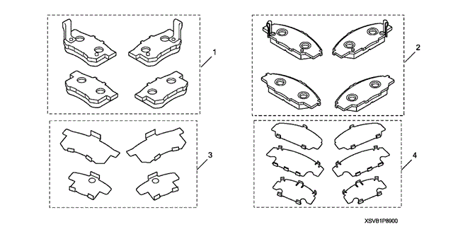 ACCESSORIES/BRAKE PAD KIT for 2011 Honda CIVIC COUPE #1