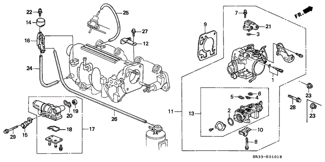 Engine/Throttle Body (2) for 1992 Honda CIVIC HATCHBACK #1