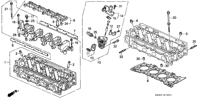 Engine/Cylinder Head (2) for 1992 Honda CIVIC HATCHBACK #1