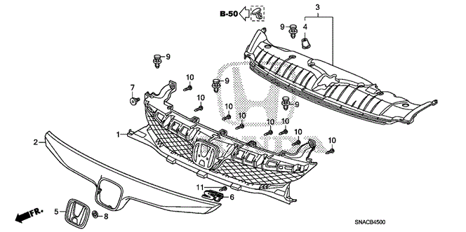 INTERIOR / BUMPER/FRONT GRILLE for 2010 Honda CIVIC SEDAN #1