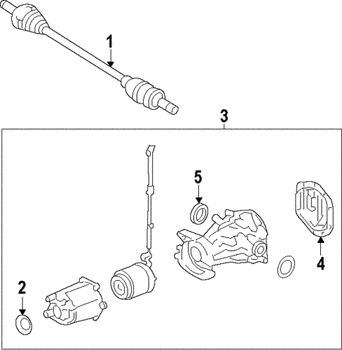 Universals & Rear Axle/Differential for 2008 Ford Escape #1