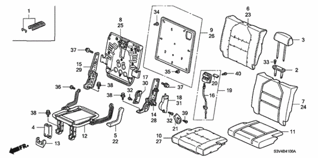 Rear Seat for 2001 Acura MDX #0