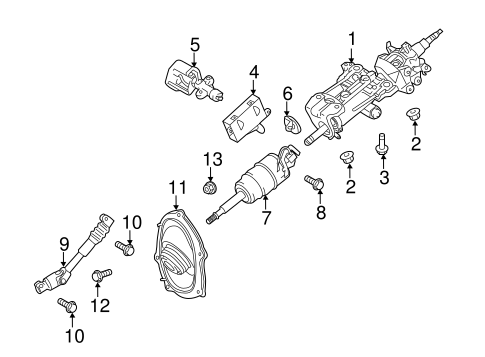 STEERING/STEERING COLUMN ASSEMBLY for 2016 Toyota Land Cruiser #1
