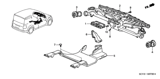 Duct for 2006 Honda Element #0