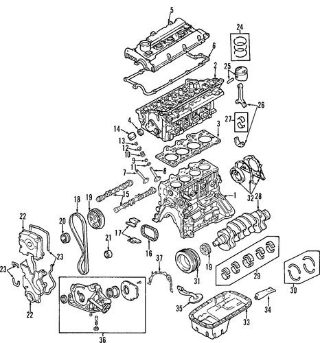 ENGINE/MOUNTS for 2007 Kia Rio #1