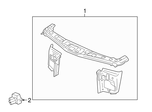 Vue RADIATOR SUPPORT
