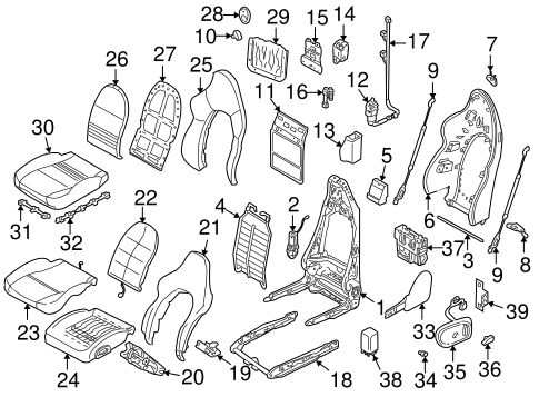 911 FRONT SEAT COMPONENTS 2