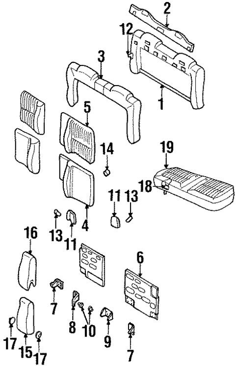 Monte Carlo REAR SEAT COMPONENTS