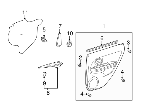 ELECTRICAL/REAR DOOR for 2004 Scion xA #1