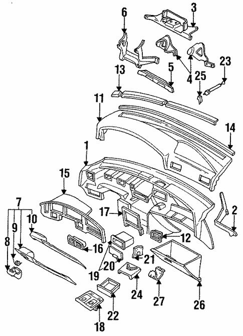 Instrument Panel for 1990 Subaru Legacy #0