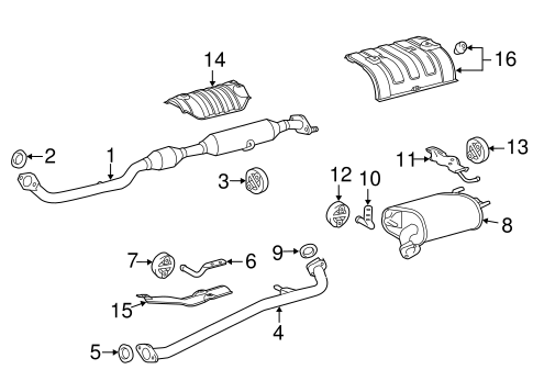EXHAUST SYSTEM/EXHAUST COMPONENTS for 2016 Toyota Avalon #1
