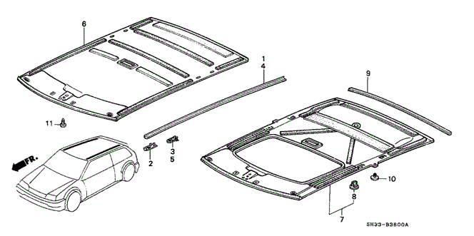 INTERIOR / BUMPER/HEADLINER TRIM for 1989 Honda CIVIC HATCHBACK #1