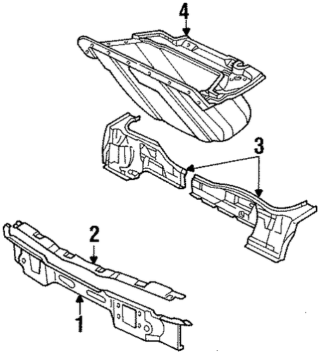 Fiero RADIATOR SUPPORT