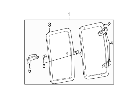 F-350 Super Duty GLASS - REAR DOOR 2