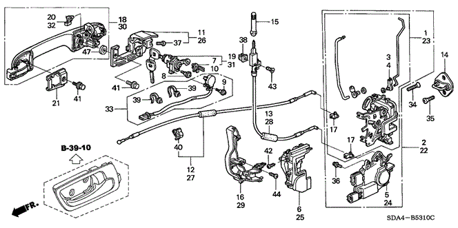 BODY / AIR CONDITIONING/FRONT DOOR LOCKS for 2006 Honda ACCORD SEDAN #1