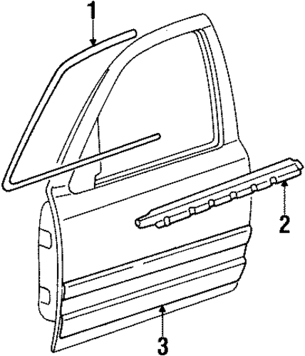 Grand Marquis EXTERIOR TRIM - FRONT DOOR