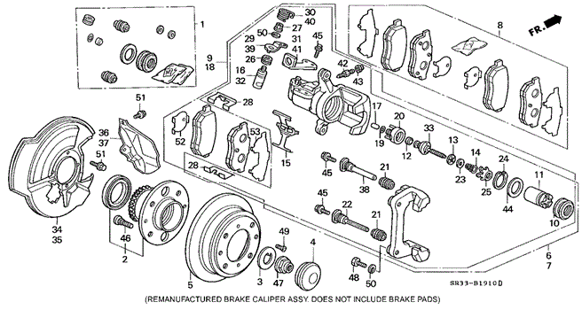 Chassis/Rear Brake (Disk) for 1992 Honda CIVIC HATCHBACK #1