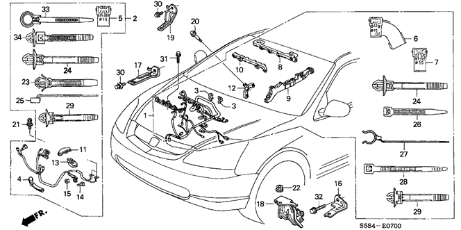Engine/Engine Wire Harness for 2003 Honda CIVIC HATCHBACK #1