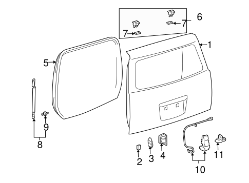 BODY/GATE & HARDWARE for 2005 Scion xB #1