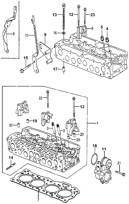 ENGINE/CYLINDER HEAD (2) for 1981 Honda ACCORD SEDAN #1