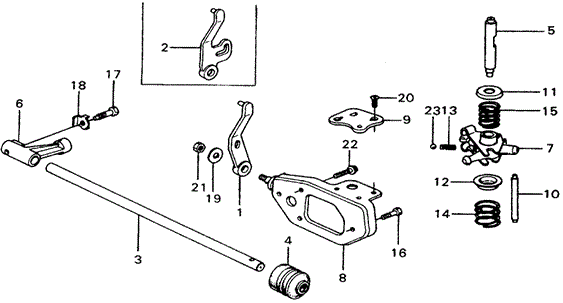 TRANSMISSION - MANUAL/MT SHIFT ARM for 1977 Honda CIVIC HATCHBACK #1