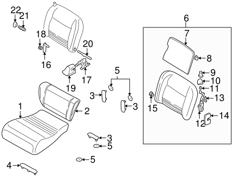 911 REAR SEAT COMPONENTS