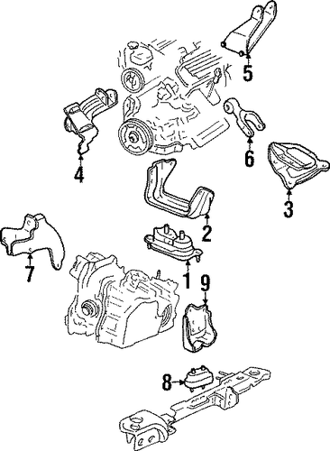 Grand Prix ENGINE & TRANS MOUNTING