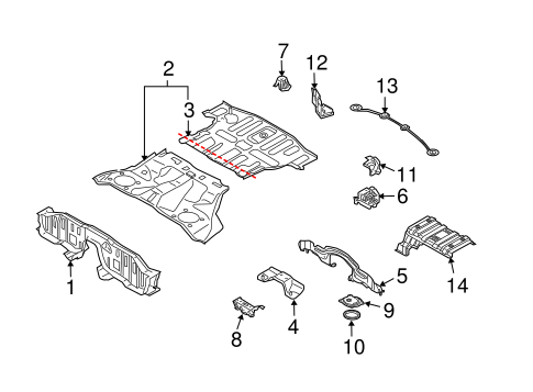 Floor Pan for 2007 Infiniti FX35 #0