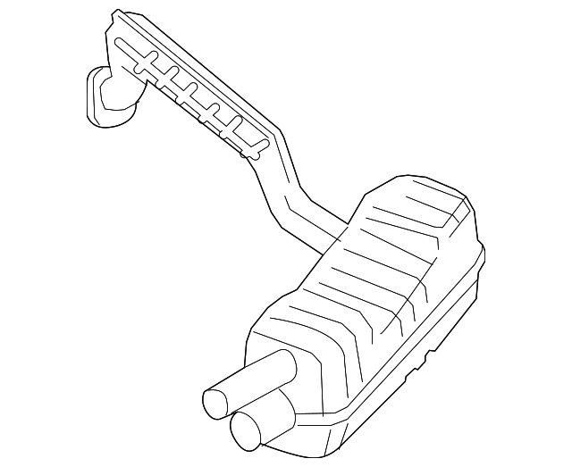 981-111-322-01 Деталь MUFFLER & PIPE, RIGHT
