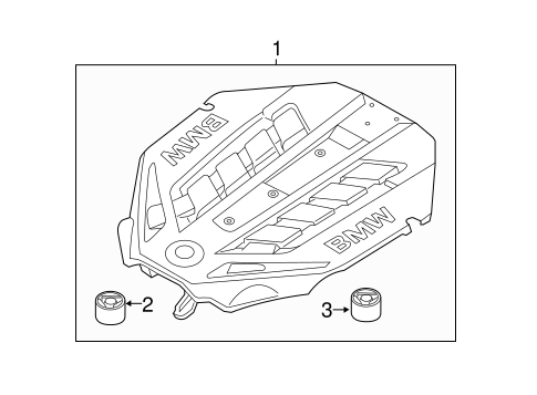 Engine Appearance Cover for 2011 BMW 550i GT #0
